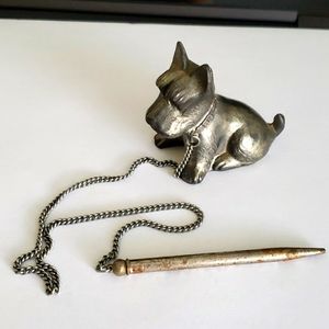 Vintage Scotty Dog with attached pencil to his leash
